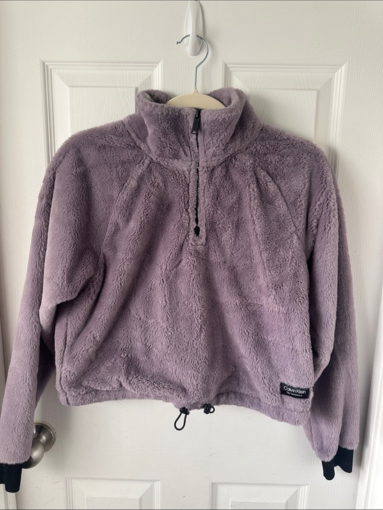 Calvin Klein Sweaters - Calvin Klein Plush Lavender Quarter-Zip Pullover